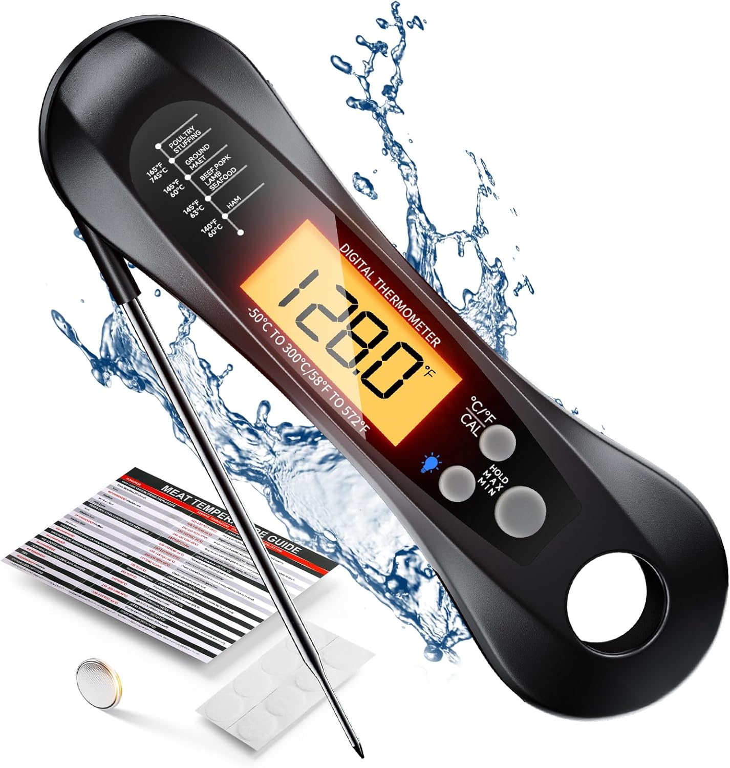 Meat Thermometer - Digital Instant Read Meat Thermometer with