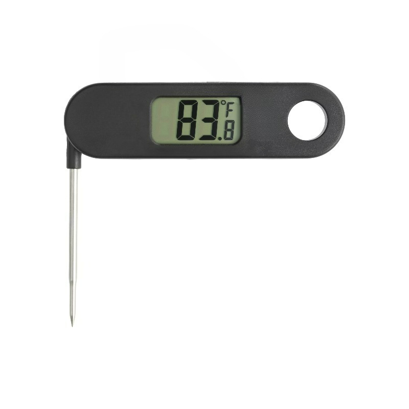 Meat Thermometer - Certified Folding Digital Meat Thermometer, Black