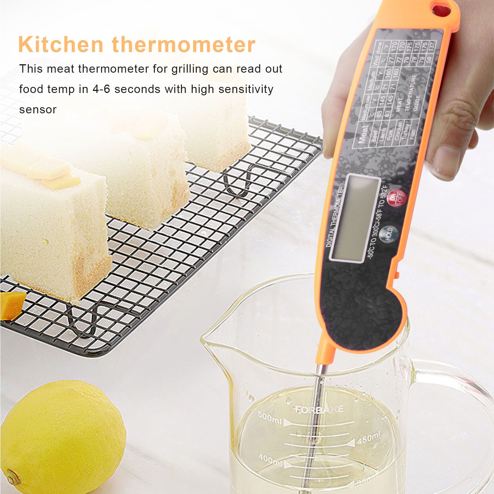 Meat Thermometer - Digital Instant Read Meat Thermometer With