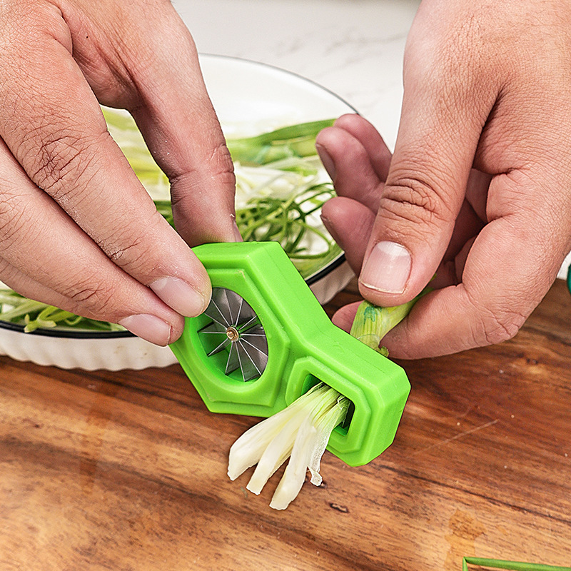 1PC Green Onion Slicer Cut Gre - Kitchen Gadgets Drawing ulasan dan harga