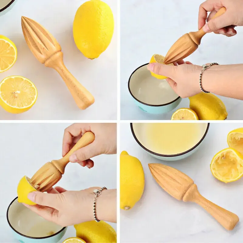 1pc Ten-corner Shape Wooden Le - Citrus Lemon Squeezer ulasan dan harga