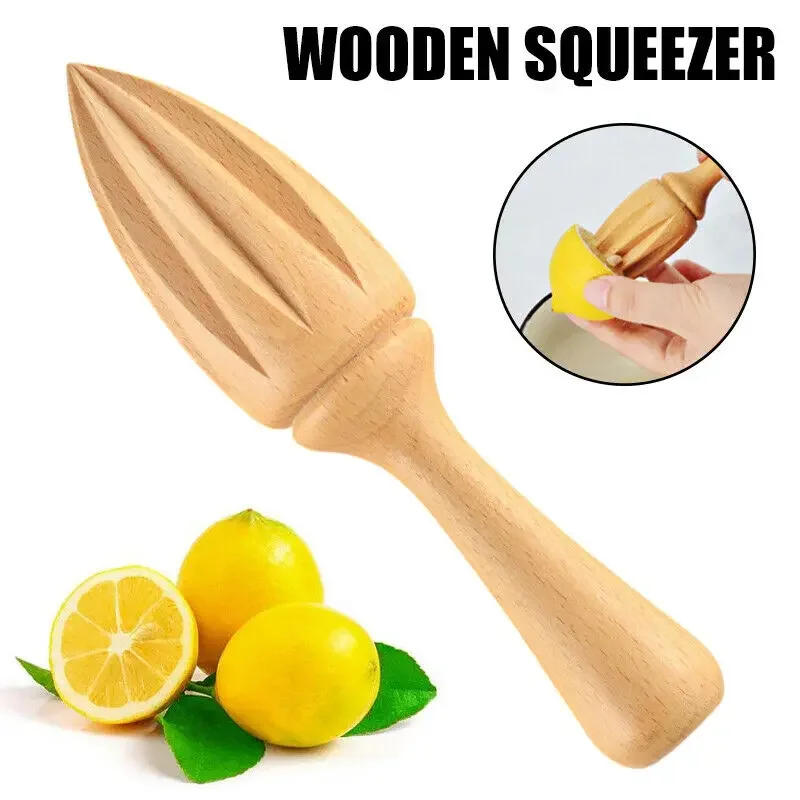 1pc Ten-corner Shape Wooden Le - Citrus Lemon Squeezer ulasan dan harga
