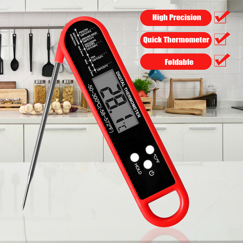 Foldable Meat Thermometer Digi - Meat Thermometer ulasan dan harga