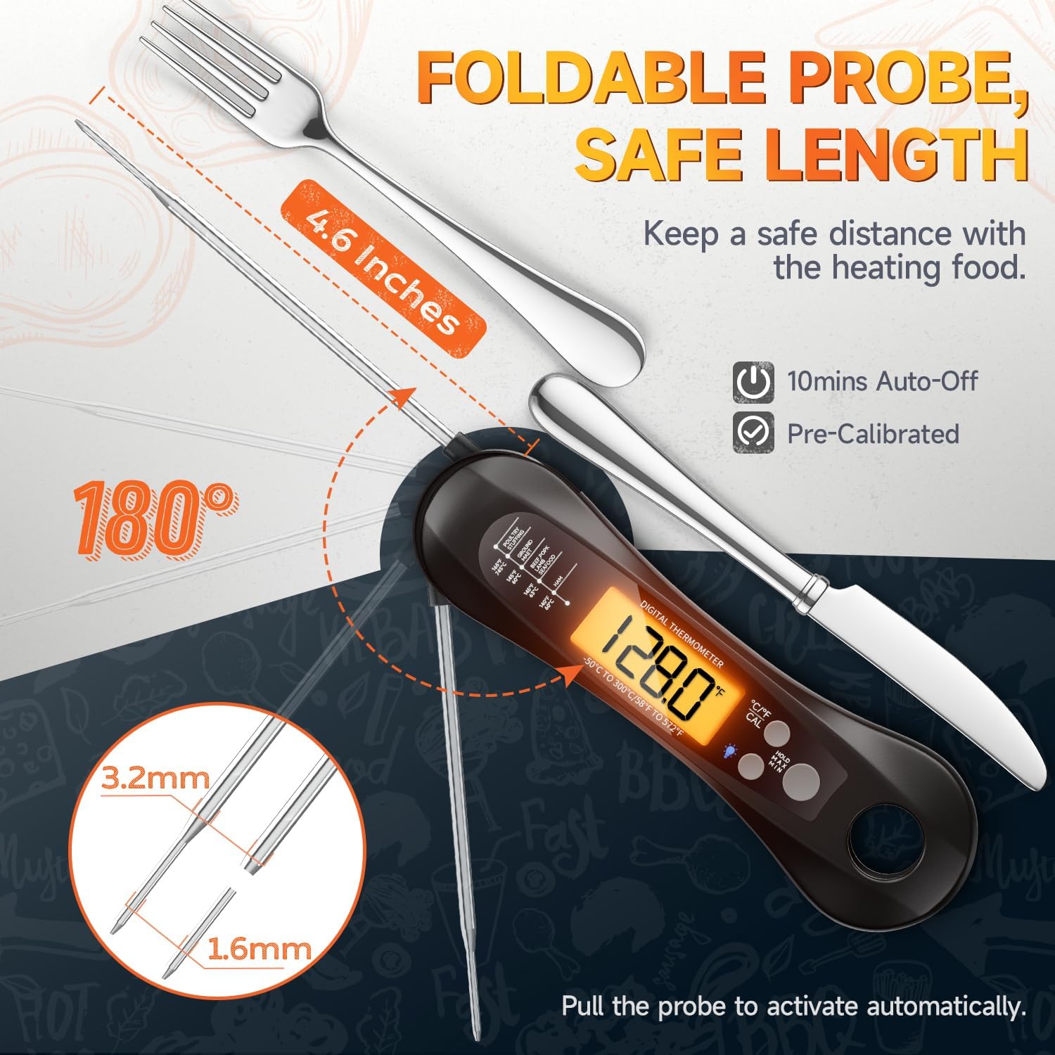 Digital Instant Read Meat Ther - Meat Thermometer ulasan dan harga