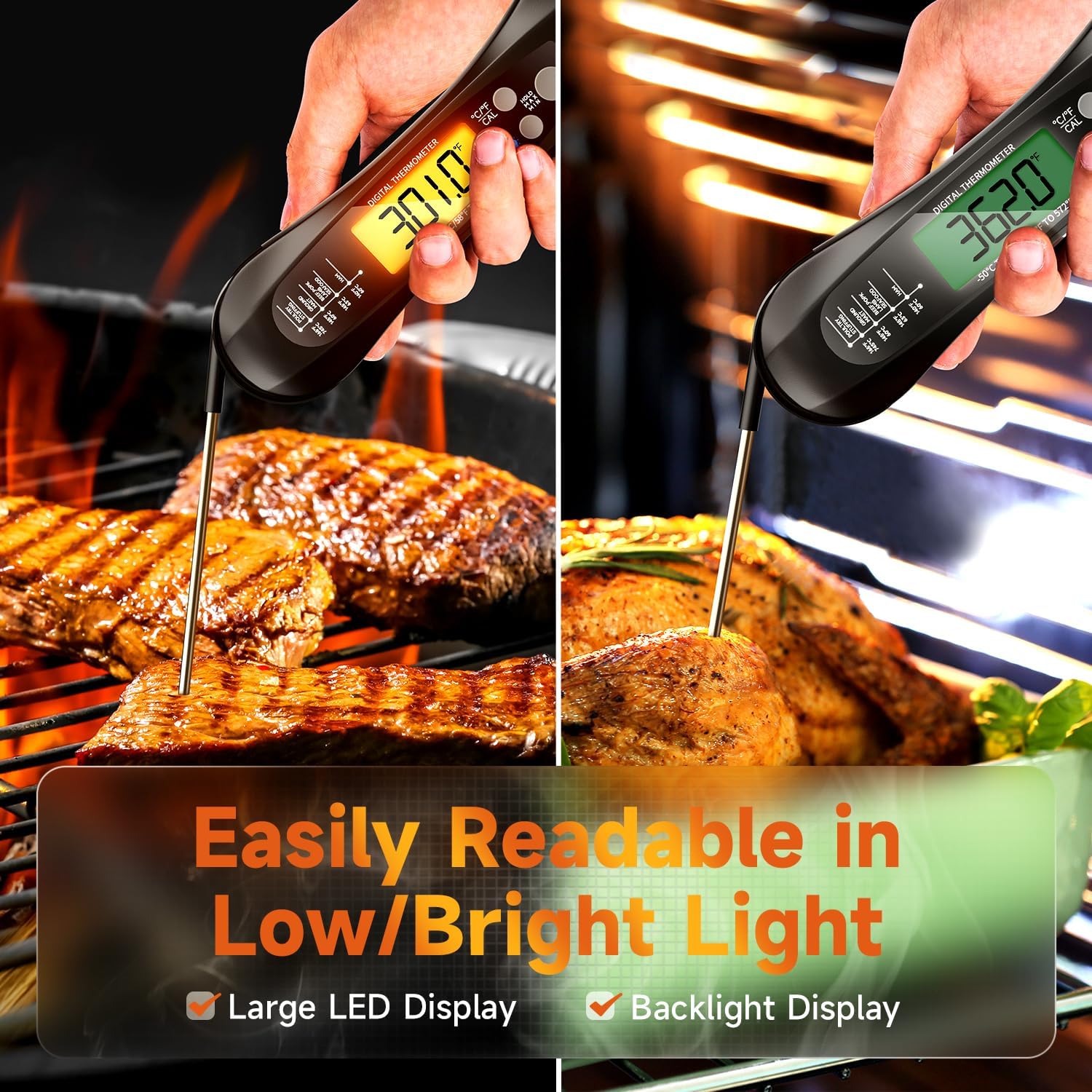Digital Instant Read Meat Ther - Meat Thermometer ulasan dan harga