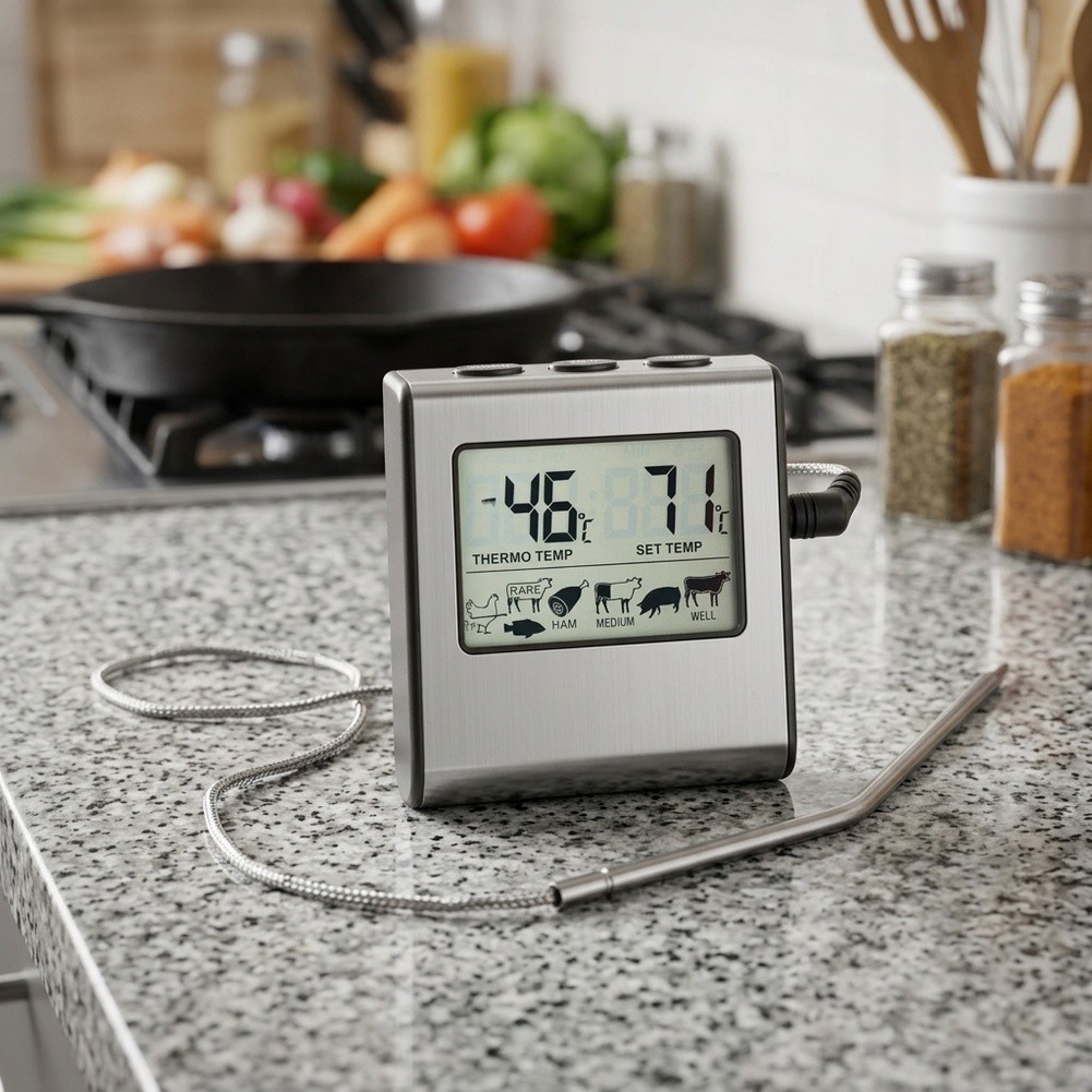 1pc LCD Digital Meat Thermomet - Meat Thermometer ulasan dan harga