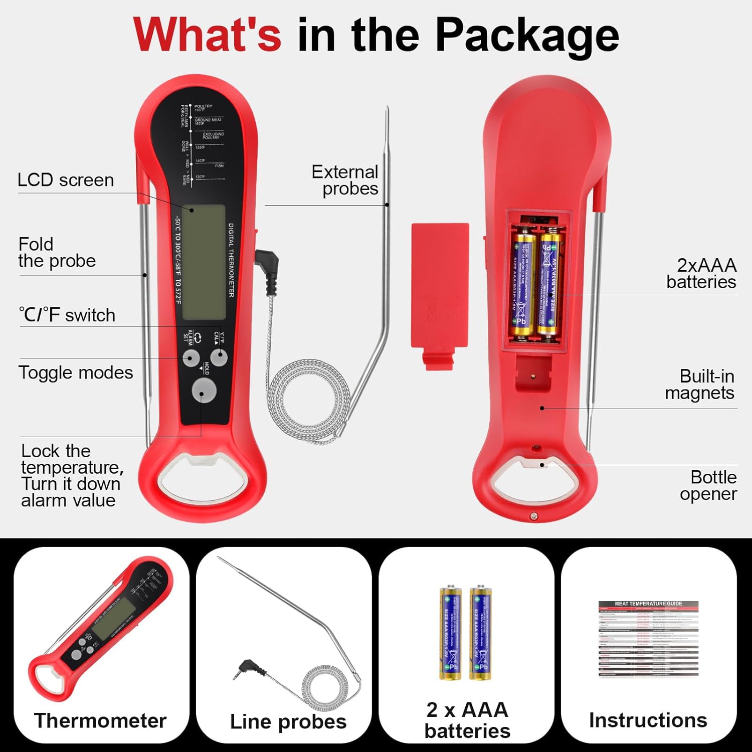 Professional Digital Meat Ther - Meat Thermometer ulasan dan harga